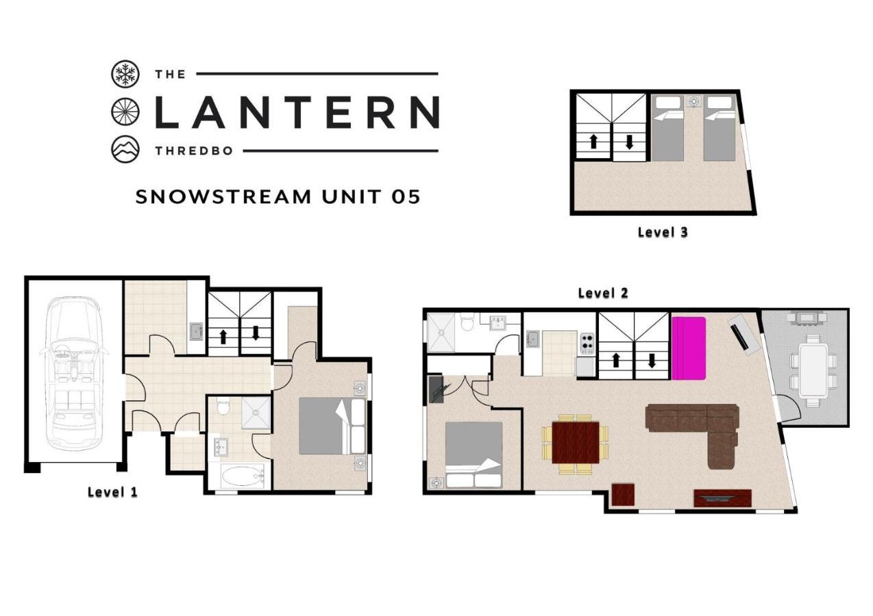 Snow Stream 2 Bedroom And Loft With Gas Fire Balcony And Garage Parking Thredbo Extérieur photo